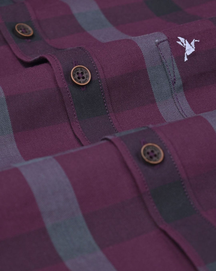 Burgundy Red Checks - Full-Stain Proof