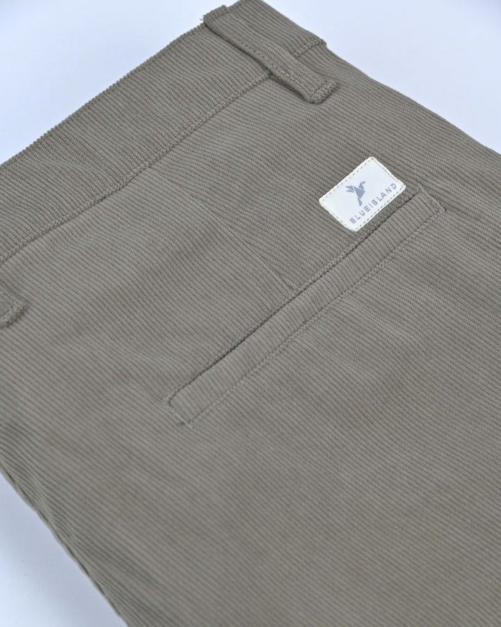 Dusty Olive Fine Stripe - Corduroy Pant