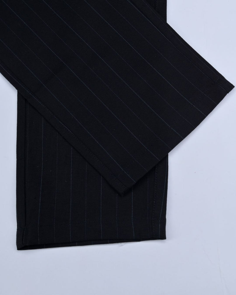 Classy Black Stripes - 2 way stretch - COTTON PANT