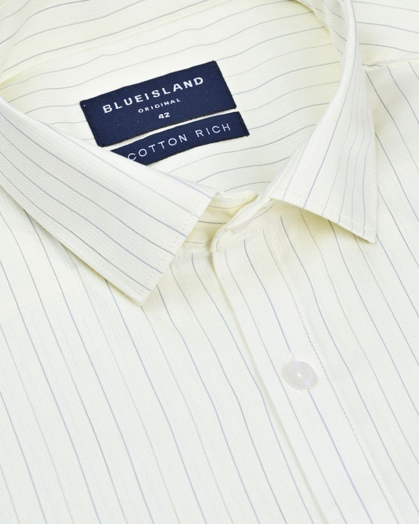 Beige Double Colour Stripes - Full-Cotton Rich