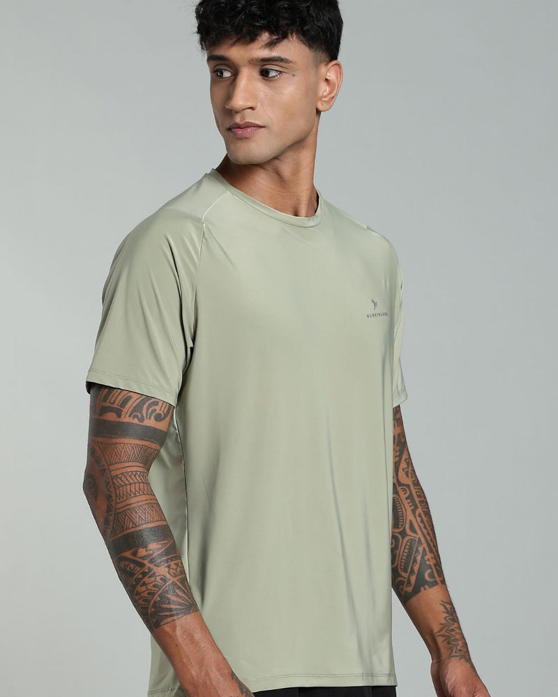 Lite Olive - Active wear Round neck Tshirt