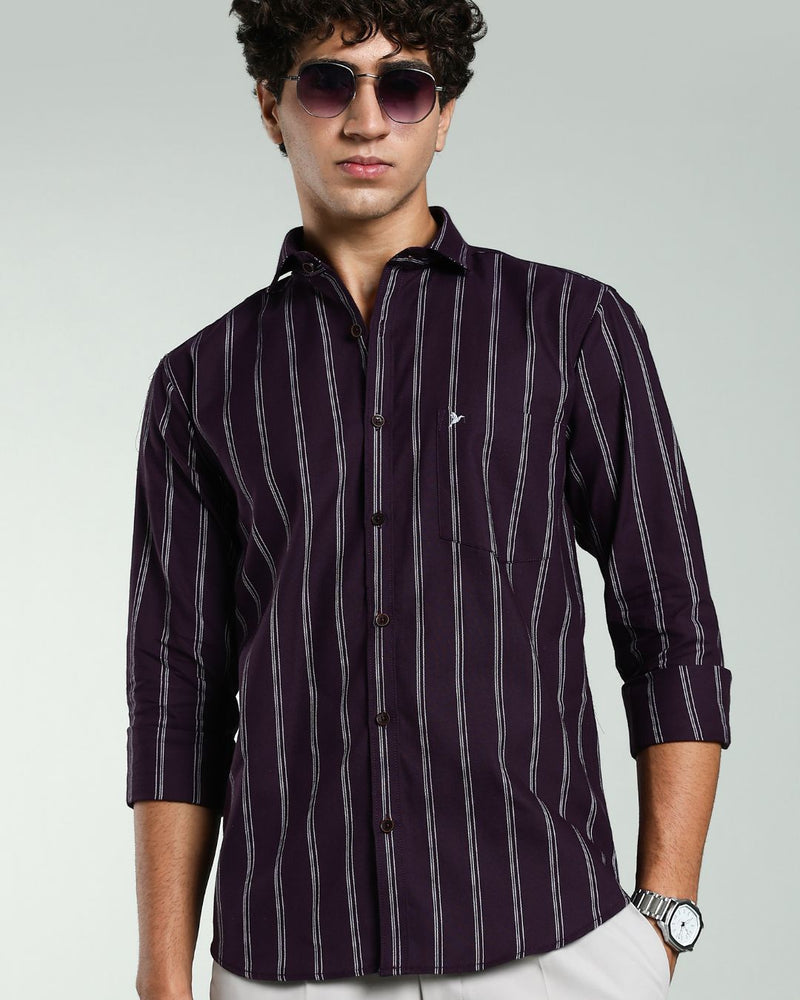 Classy Wine Stripes- Full-Stain Proof