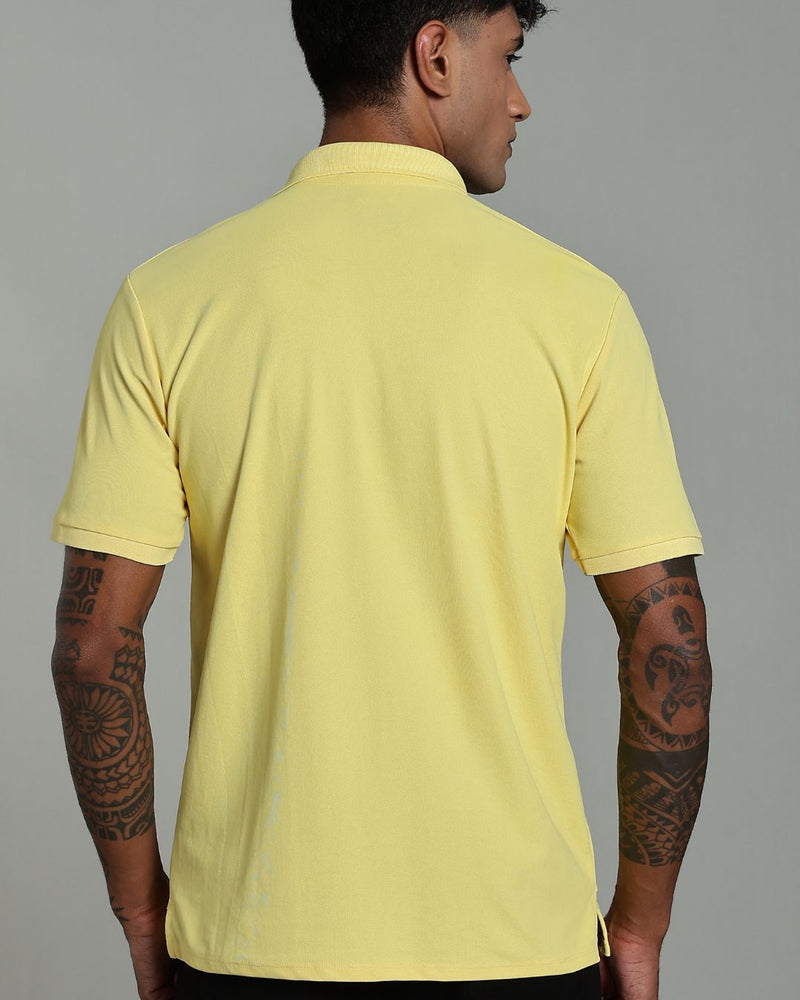 Soft Yellow - Active wear Polo Tshirt