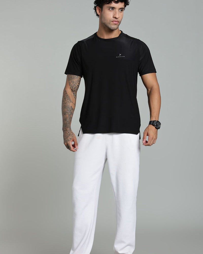 Black - Active wear Round neck Tshirt