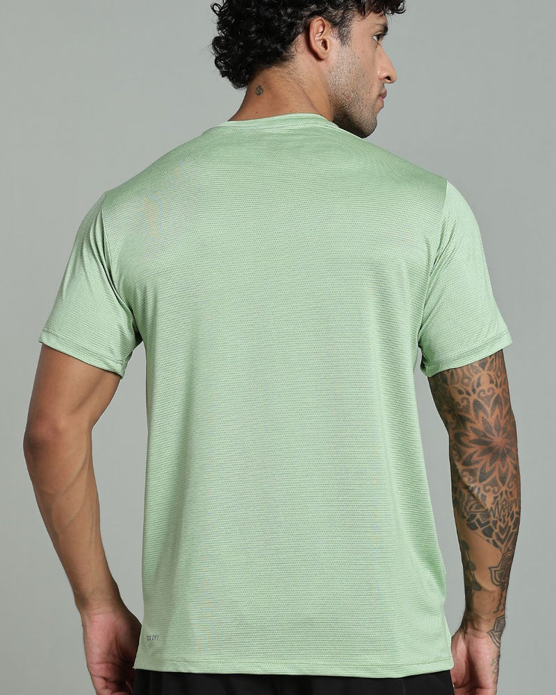 Green Dotted Lines - Active wear Round neck Tshirt