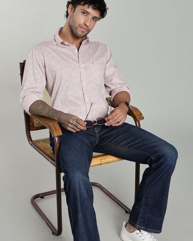 Blush Pink Tribal Print-Full-Stain Proof