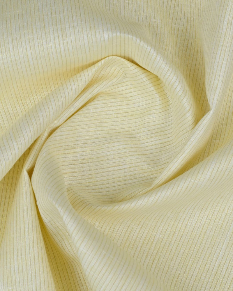 Yellow Small Stripes -Full-Bamboo Linen