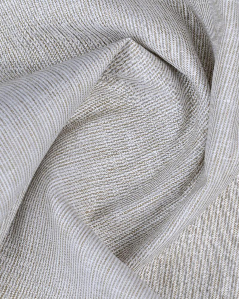 Brown Grid Stripes -Full-Bamboo Linen