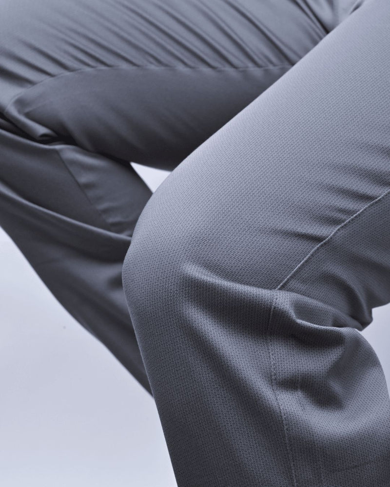 Grey Pixel Printed - 2 way stretch - COTTON PANT