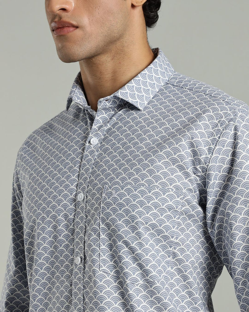 Ocean Wave Print-Full-Stain Proof