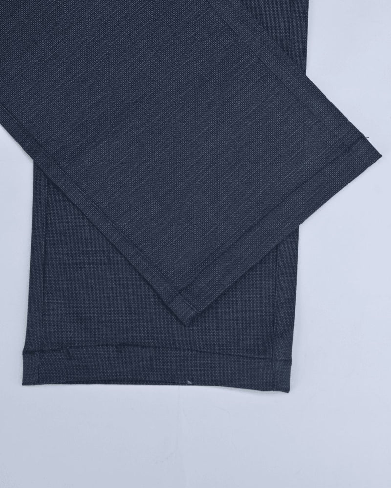 Navy Dot Printed - 2 way stretch - COTTON PANT