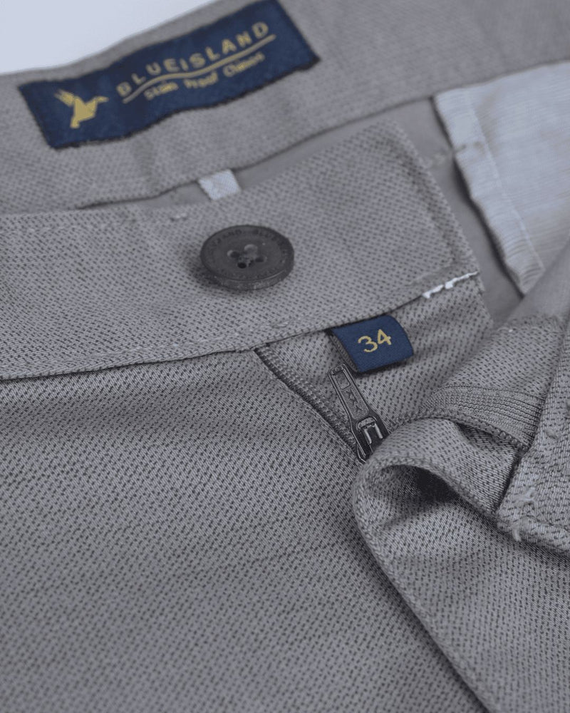 Grey Steel Printed - 2 way stretch - COTTON PANT