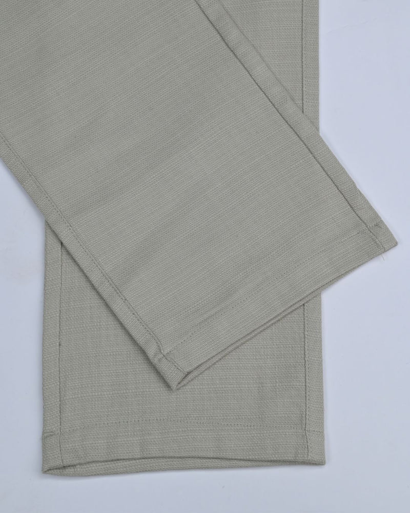 Textured Beige Cream - 2 way stretch - COTTON PANT