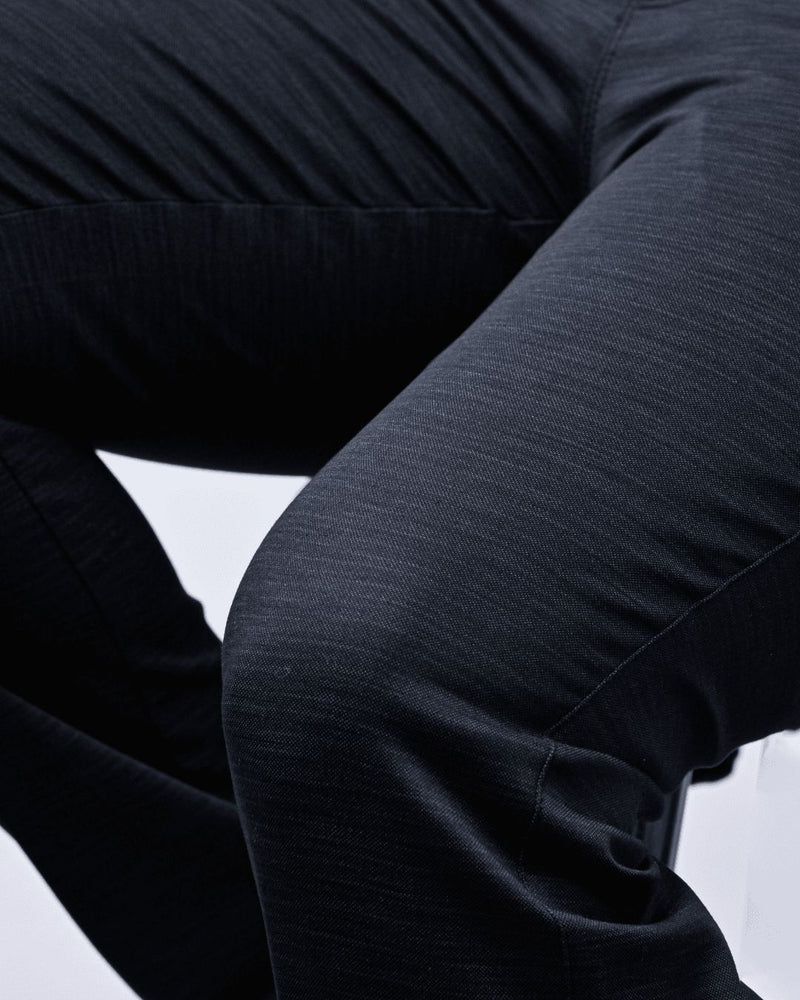 Black Stripes - 2 way stretch - COTTON PANT