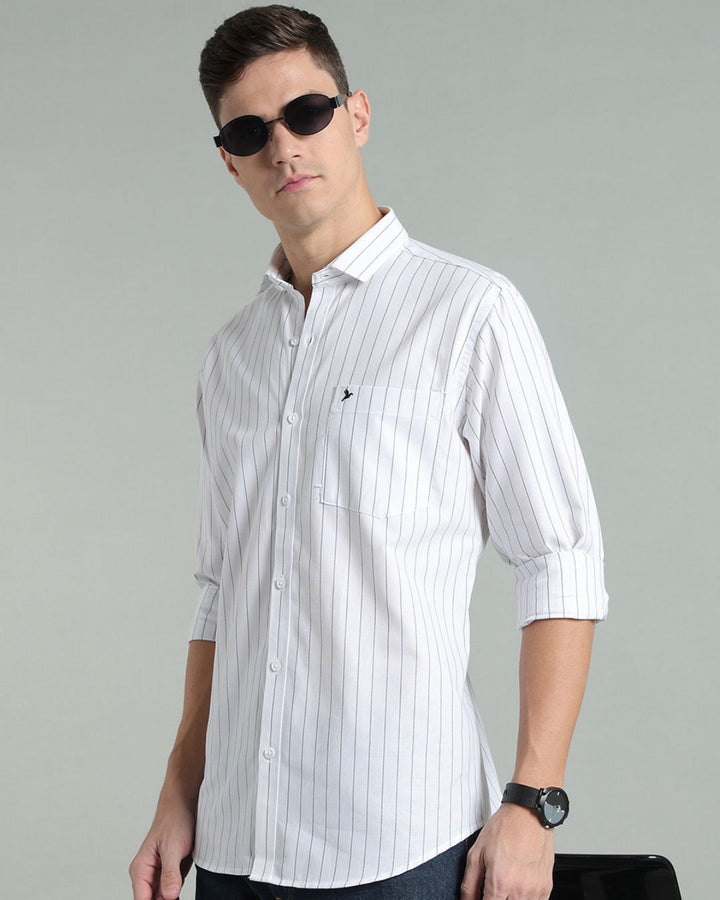 White Vertical Stripes -Full-Stain Proof