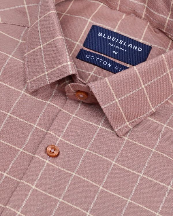 Rust Red Checks- Full-Cotton Rich