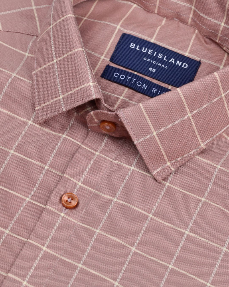 Rust Red Checks- Full-Cotton Rich
