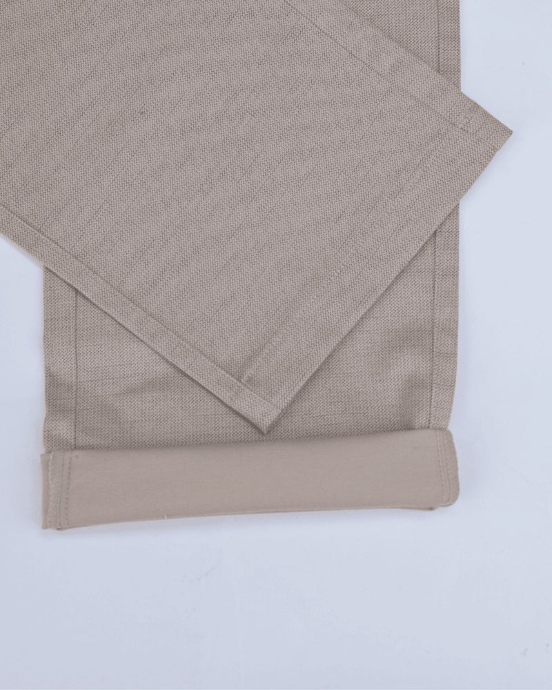 Dark Cream Steel Printed - 2 way stretch - COTTON PANT