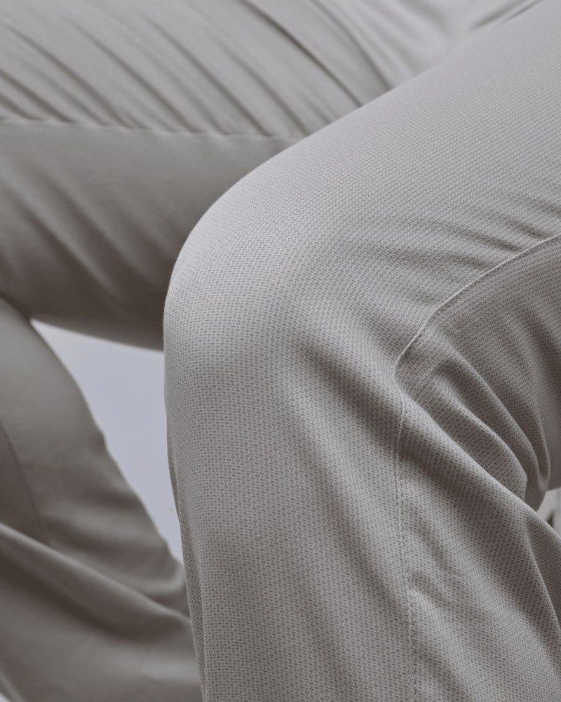 Cream Pixel Printed - 2 way stretch - COTTON PANT