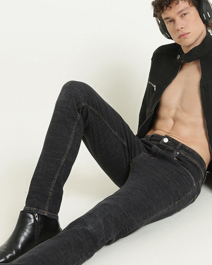 Striped Black - Denim Jeans
