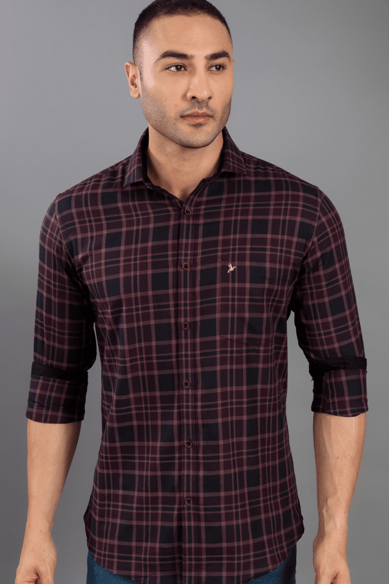 Dark Purple Checks - Full-Stain Proof