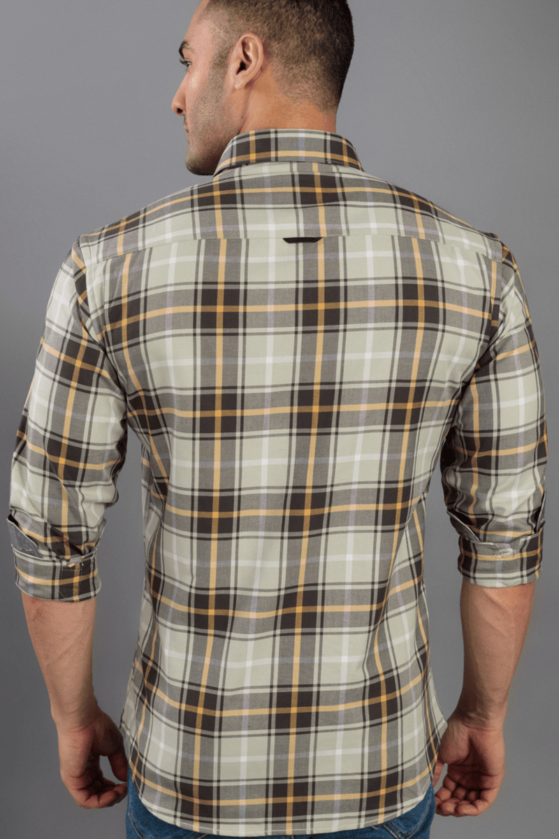 Golden Brown Box Checks - Full-Stain Proof