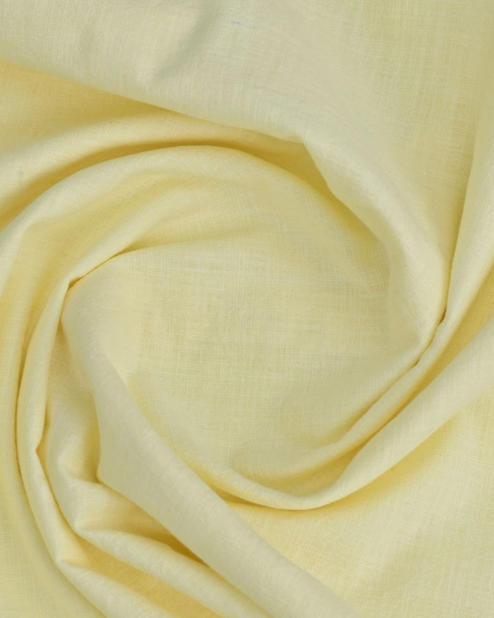 Cool Yellow Solid-Full-Cotton Linen Shirt