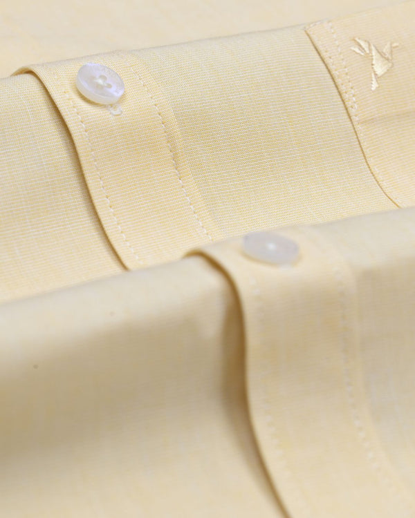 Golden Yellow Solid - Half Sleeve-Giza Cotton