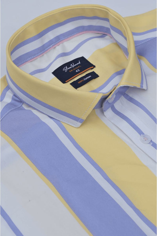 Summer Yellow & Violet Stripes - Full-Stain Proof