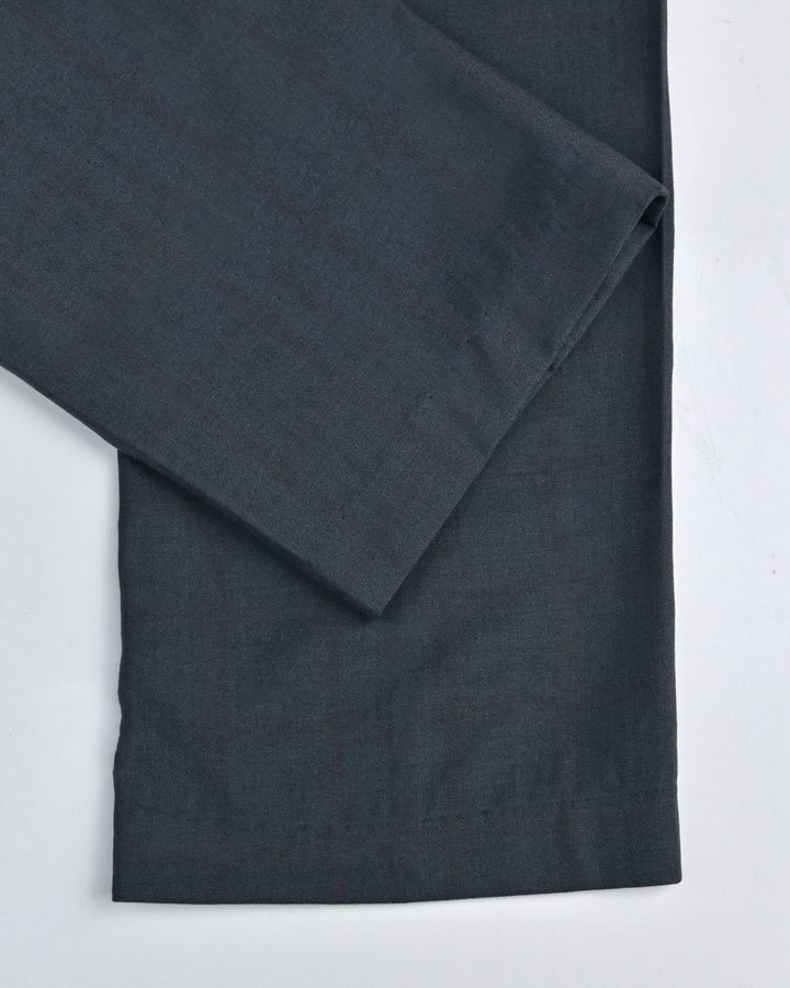 Blackish Grey Bold Checks - Wrinkle free Formal Pant