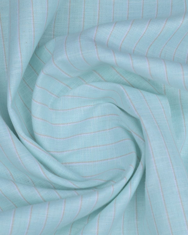 Mint Green Stripes -Full-Bamboo Linen
