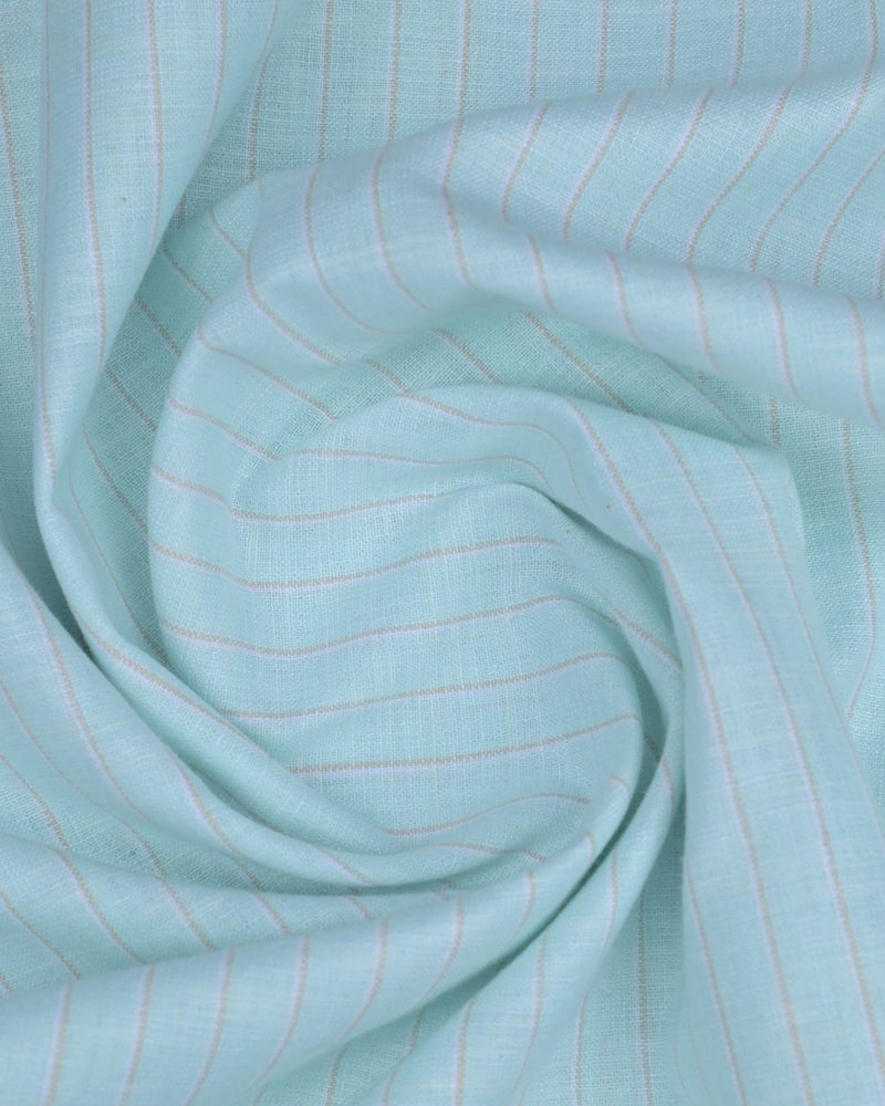 Mint Green Stripes -Full-Bamboo Linen