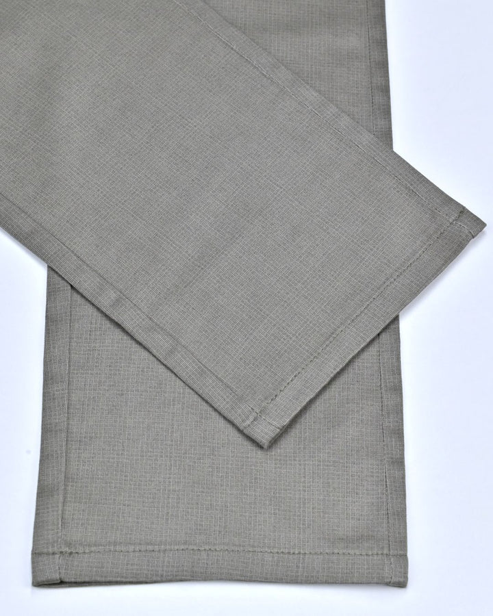 Olive Mini Checks - 2 way stretch - COTTON PANT