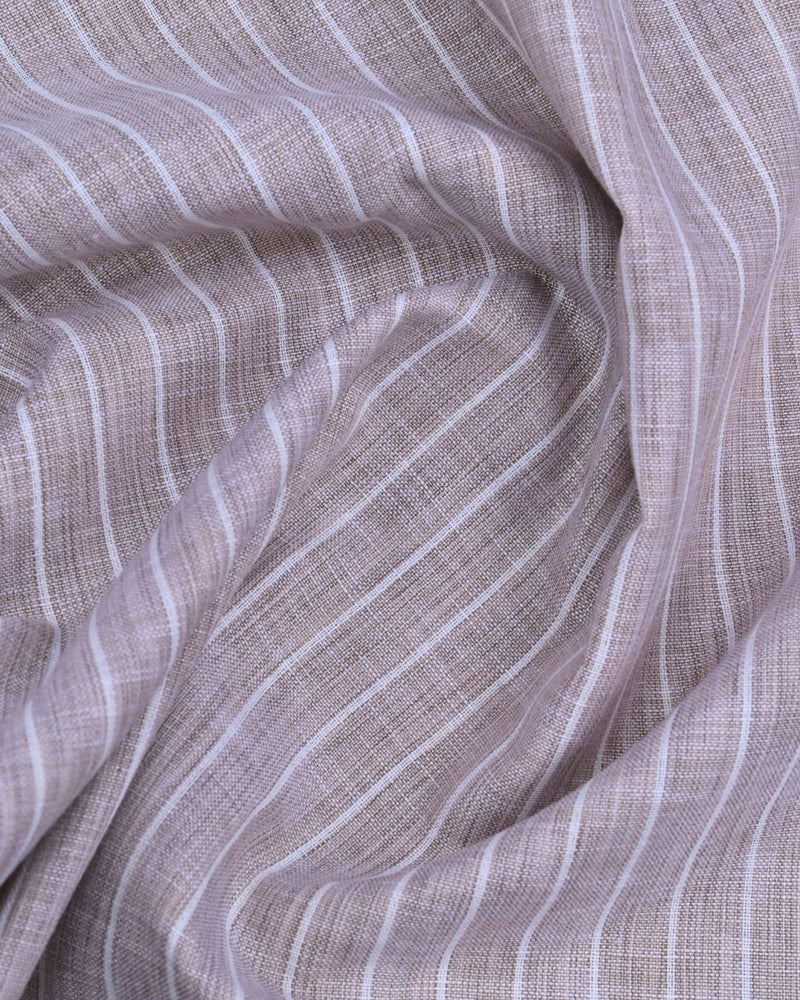 Brown & Cream Stripes -Full-Bamboo Linen