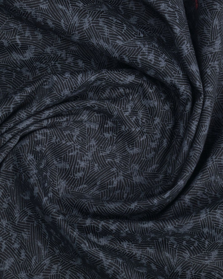 Blackish Grey Wave Print -Full-Stain Proof
