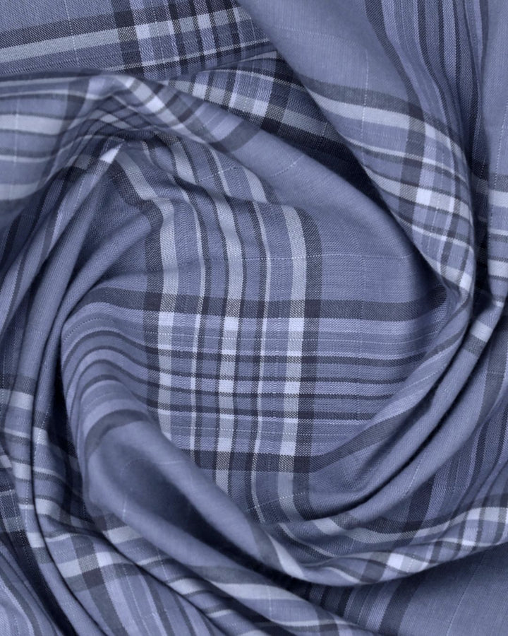 Iron Grey Checks -Full-Cotton Linen Shirt
