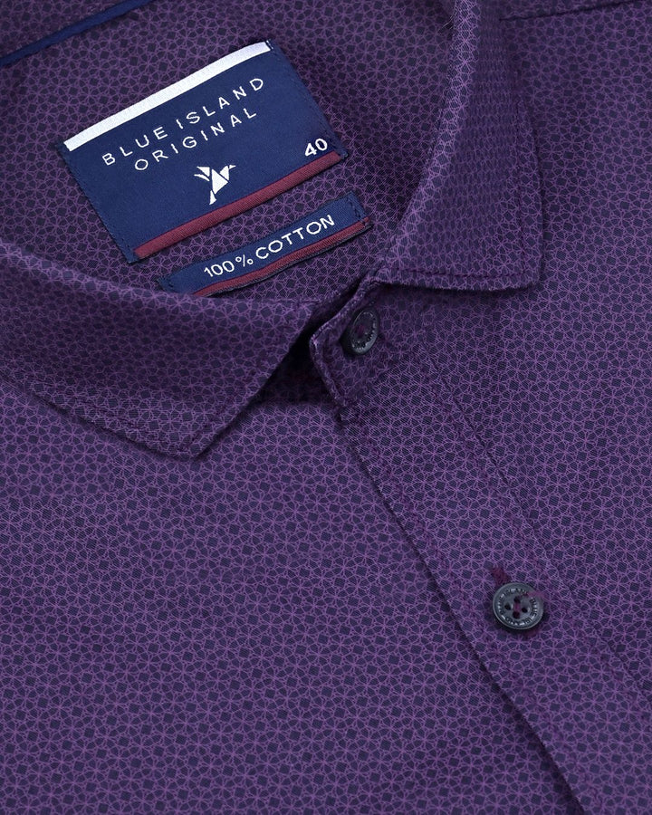 Dark Violet Spiral Print -Full-Stain Proof