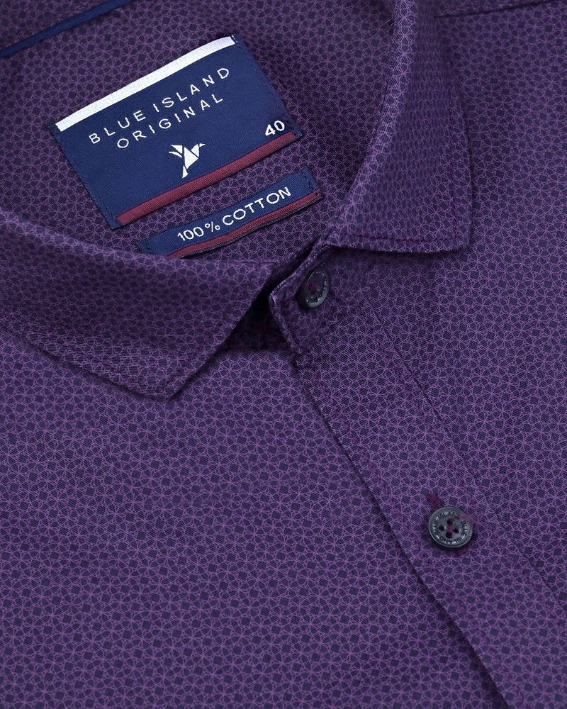 Dark Violet Spiral Print -Full-Stain Proof