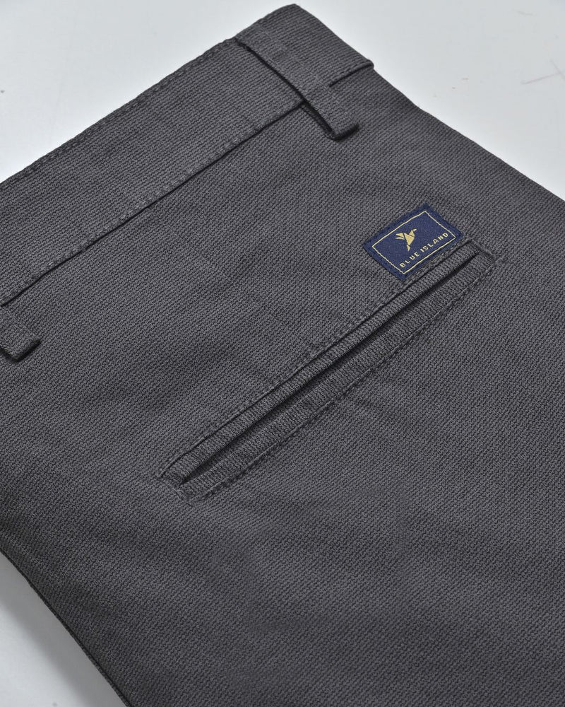Metal Grey Wave Printed - 2 way stretch - COTTON PANT