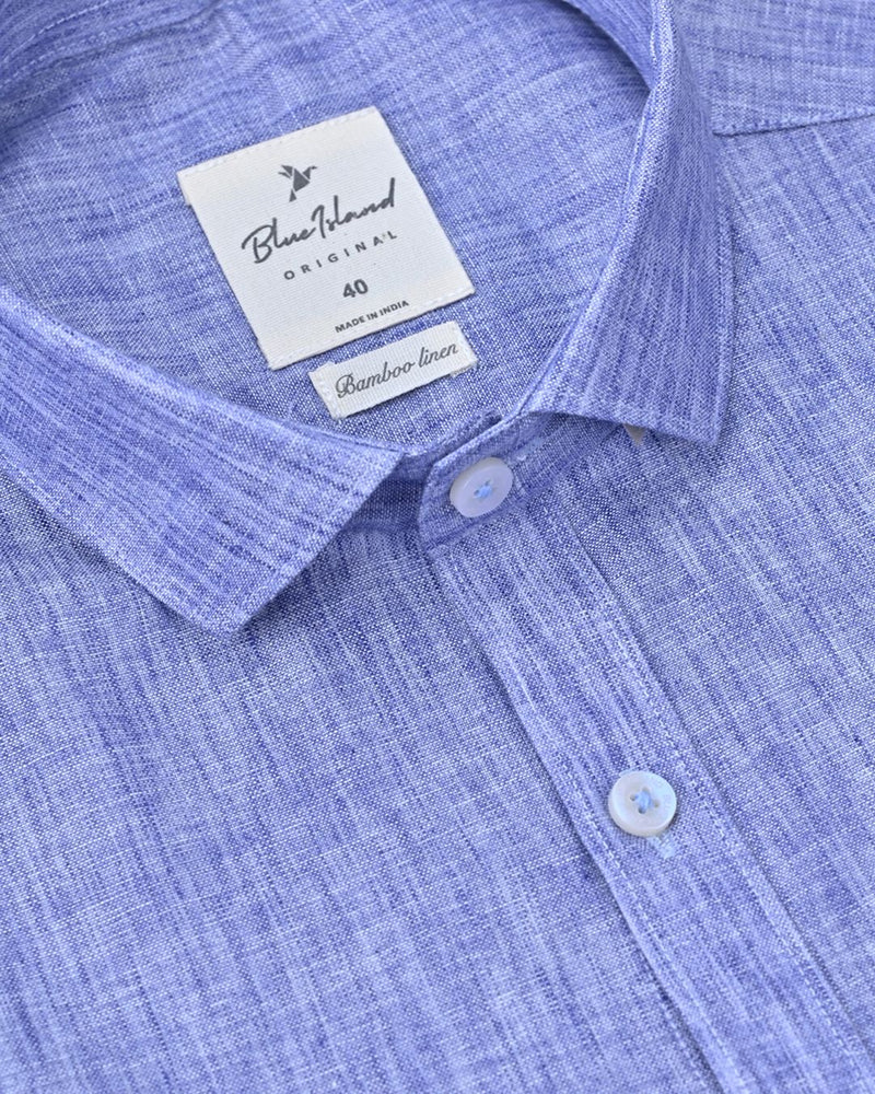 Denim Blue -Full-Bamboo Linen