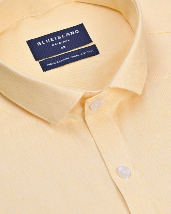 Golden Yellow Solid - Half Sleeve-Giza Cotton