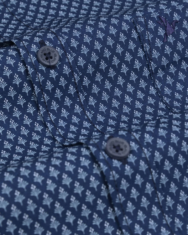 Blue Pine Print -Full-Stain Proof