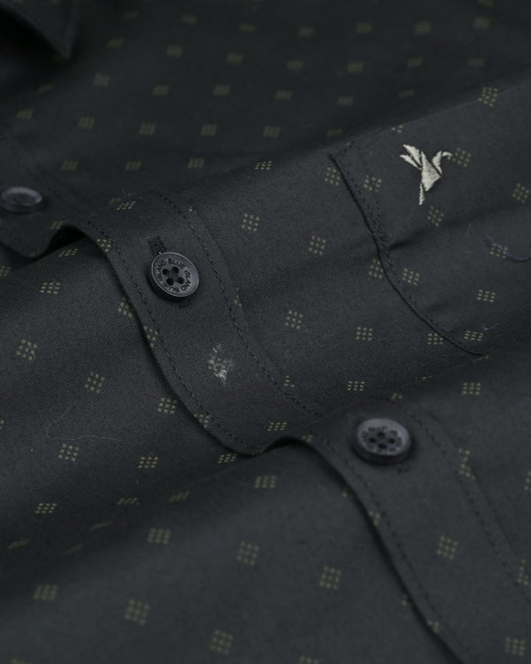 Black Dice Print -Full-Stain Proof