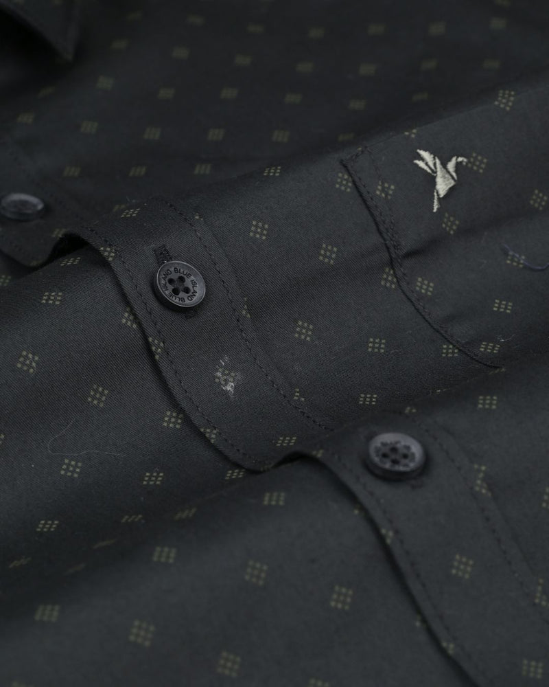 Black Dice Print -Full-Stain Proof