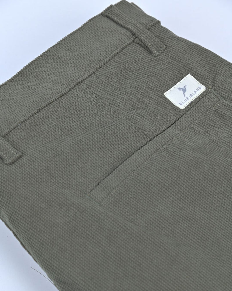 Olive Textured - Corduroy Pant