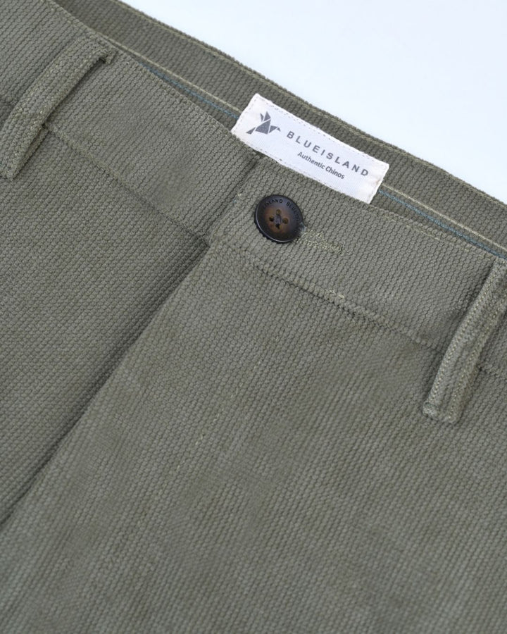 Olive Textured - Corduroy Pant