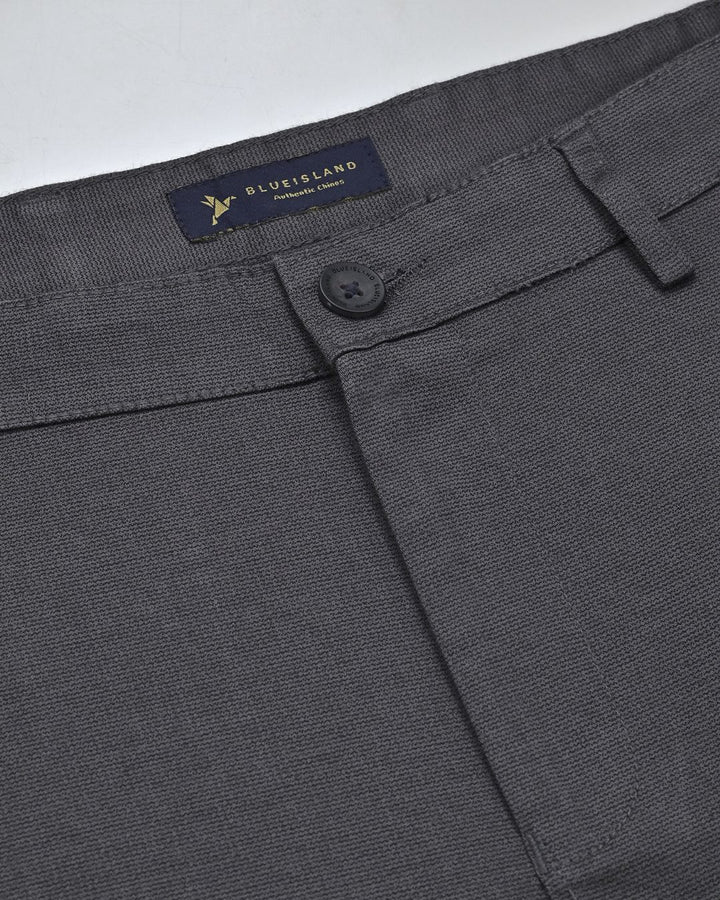 Metal Grey Wave Printed - 2 way stretch - COTTON PANT
