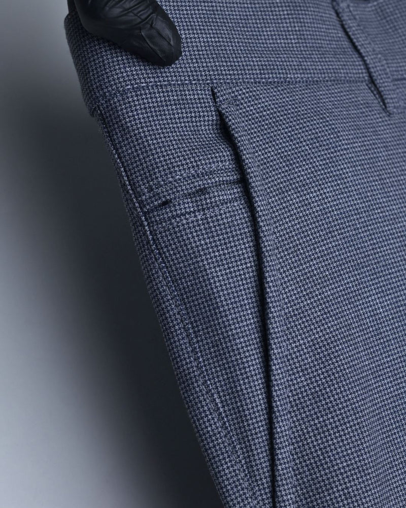 Bluish Grey Arc Printed - Dobby Pant