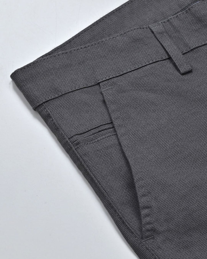 Metal Grey Wave Printed - 2 way stretch - COTTON PANT