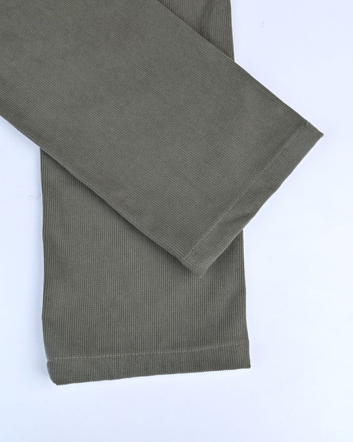 Olive Textured - Corduroy Pant